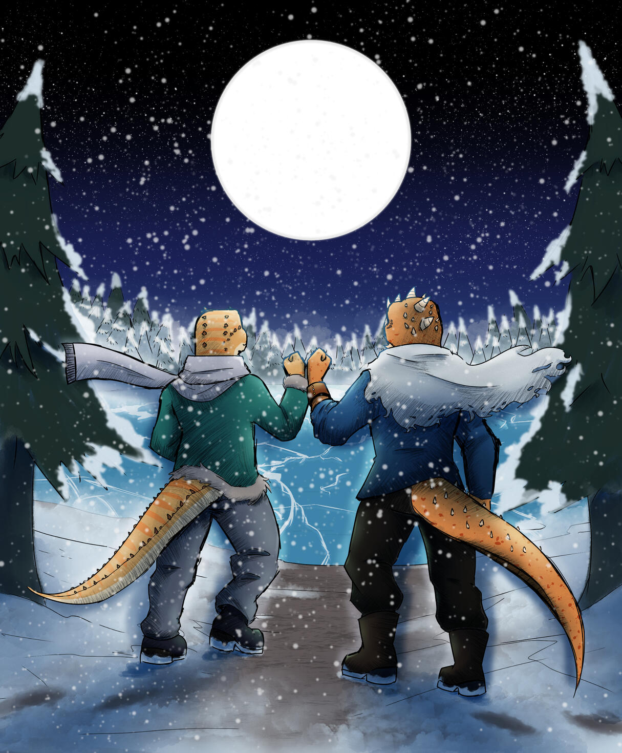 (Art-OrionNozzyFistBump) Two character illustration ✦ Collab w/ TsunamiCoRyan