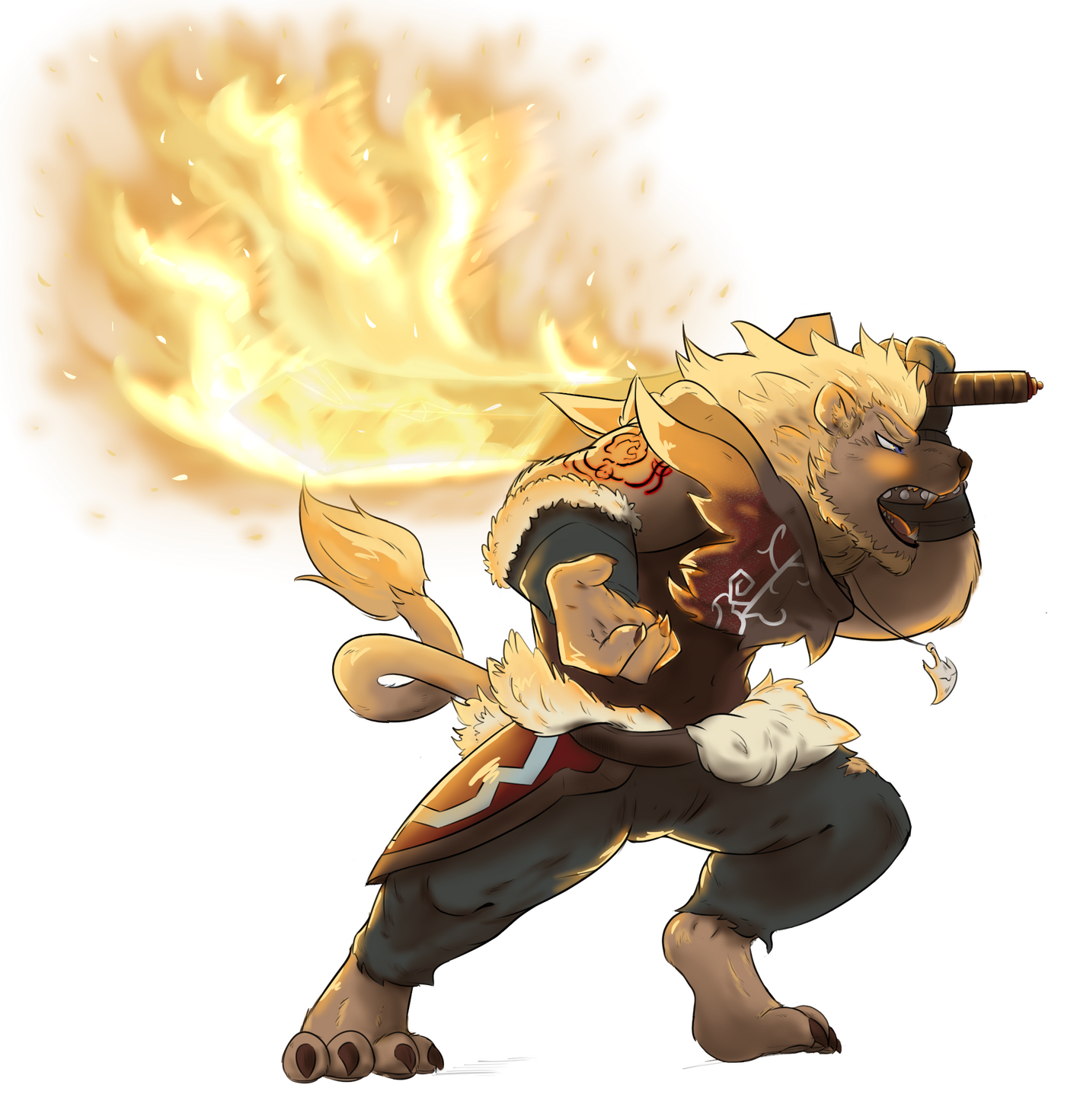 (Art-RoscoeWerelion) D&D character illustration ✦ Collab w/ Orion