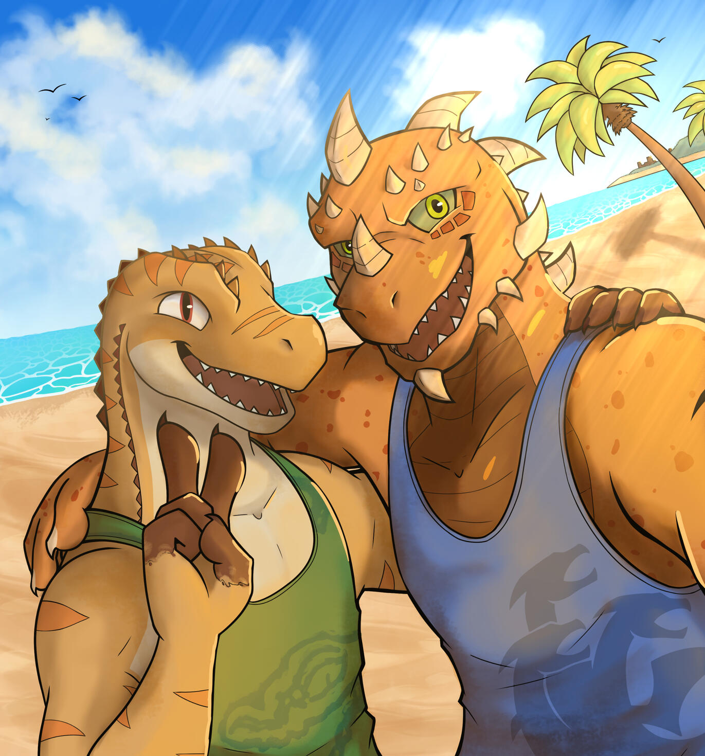 (Art-OrionNozzyBeach) Two character illustration ✦ Collab w/ TsunamiCoRyan