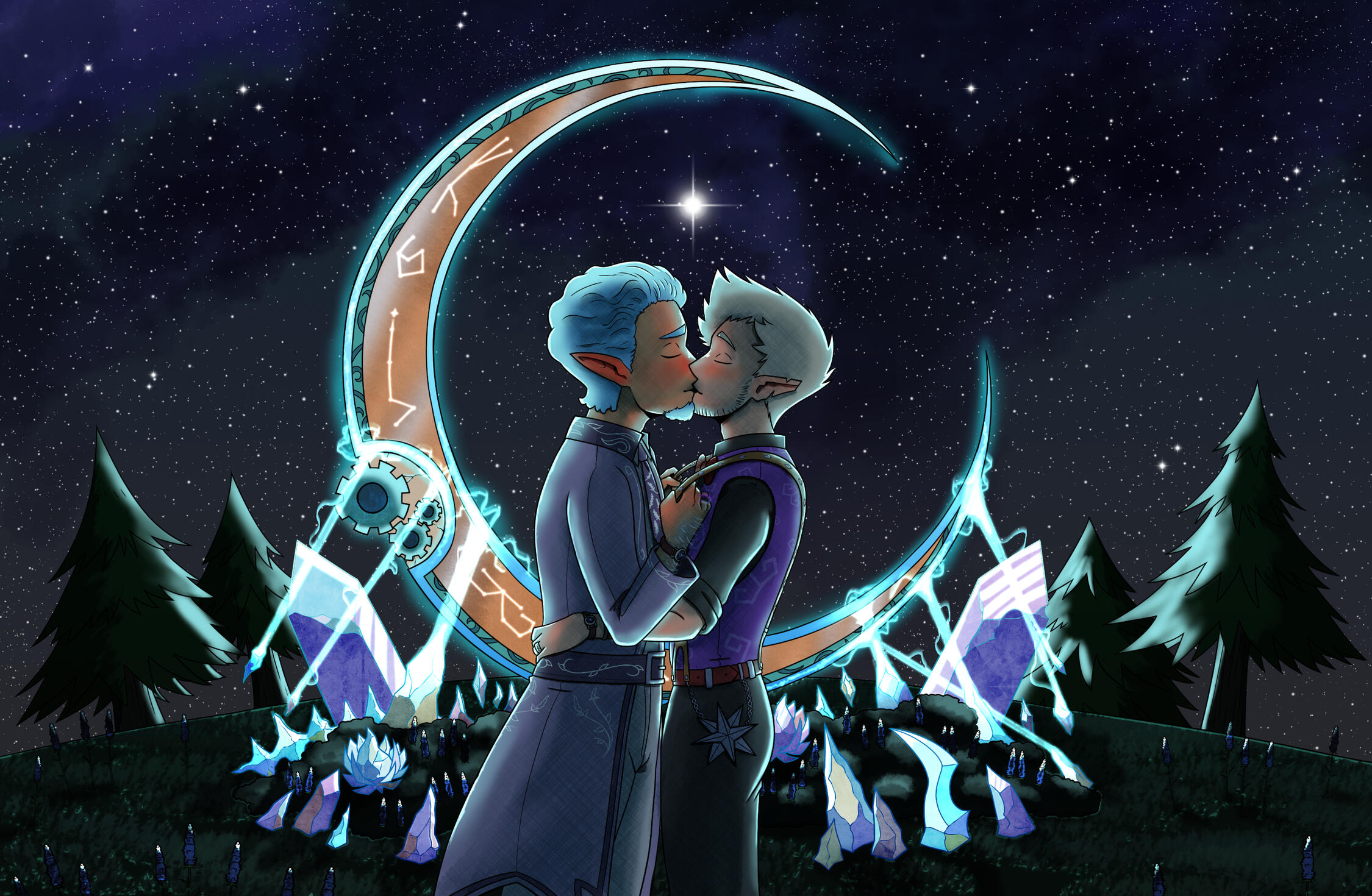 (Art-AetherifyMyHeart) Two character illustration ✦ Collab w/ TsunamiCoRyan