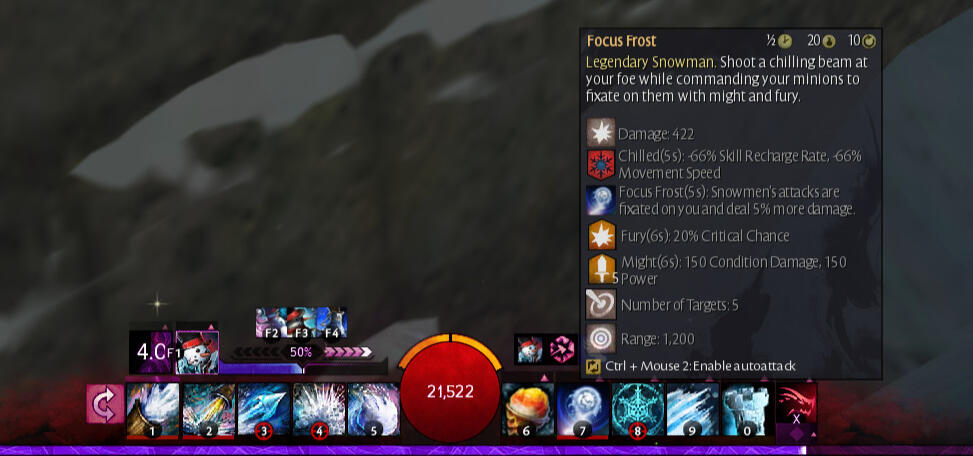 (Graphic-GW2CryocallerUI) GW2 UI mockup for a fan-made specialization