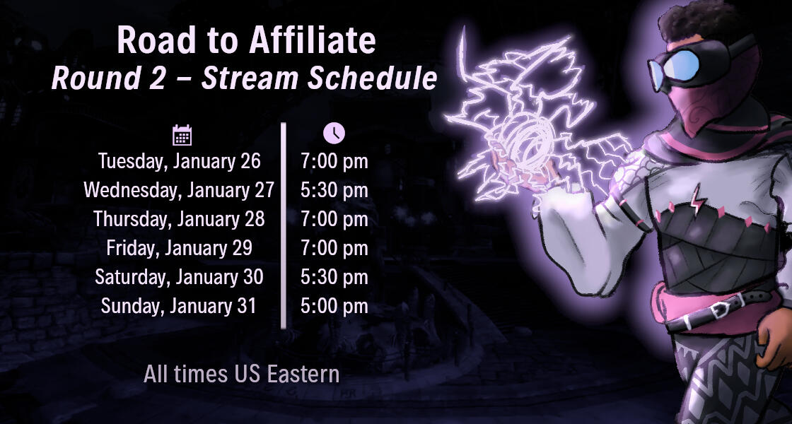 (Graphic-AffiliateSchedule2) Twitch stream schedule graphic
