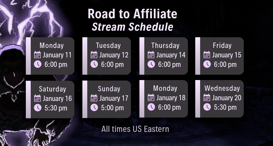 (Graphic-AffiliateSchedule1) Twitch stream schedule graphic